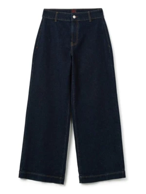 Wide leg Stefanel niebieski