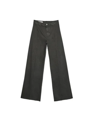 Wide leg Stradivarius szary