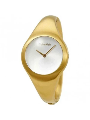 Wieczny Zegarek kwarcowy z białą tarczą i stalową kopertą 34 mm Calvin Klein