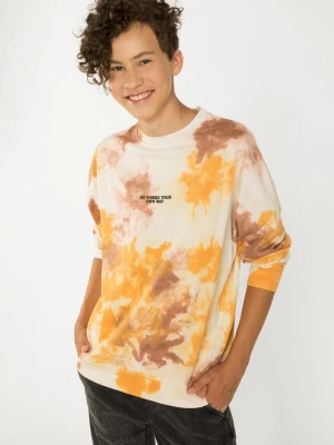 Wielobarwna  bluza dresowa z efektem tie dye Reporter