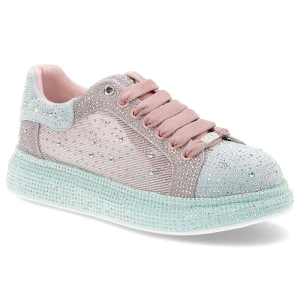 Wielobarwne Sneakersy Goe Błyszczące Stylowe Obuwie Damskie
