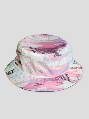 Wielobarwny dwustronny kapelusz typu bucket hat Reporter