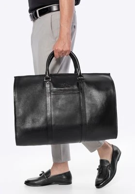 Wielofunkcyjna torba na garnitur ze skóry naturalnej czarna Wittchen