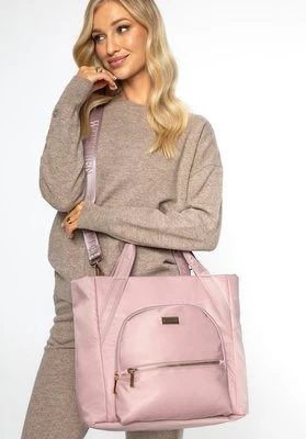 Wielofunkcyjna torba podróżna do samolotu z nylonu różowa Wittchen