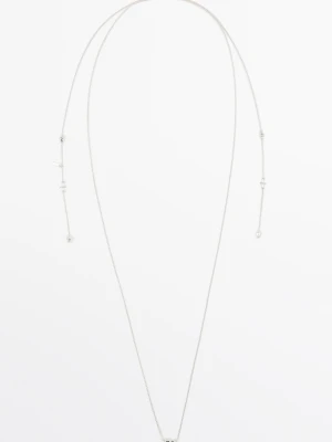 Wielofunkcyjny Naszyjnik Z Elementami - Srebrny - Massimo Dutti - Female