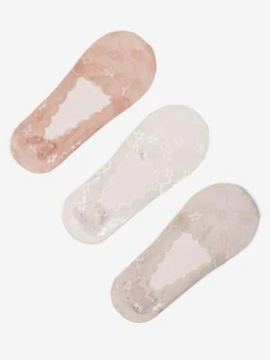Wielokolorowe Koronkowe Skarpety o Kroju Baletek 3-Pack Liliona