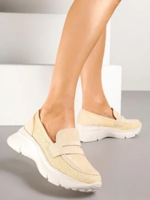 Wielokolorowe Półbuty na Grubej Podeszwie z Plecioną Cholewką Elliorias ideal