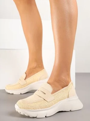 Wielokolorowe Półbuty na Platformie Ozdobione Plecionką Fallesa ideal