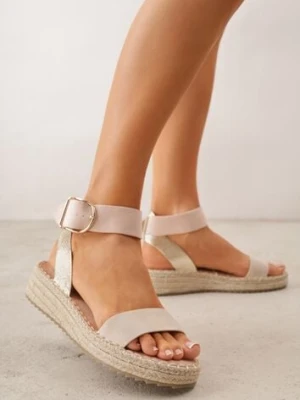 Wielokolorowe Sandały VICES na Platformie Ozdobione Plecionką z Juty Pellitoris