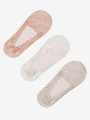 Wielokolorowe Skarpety z Koronki Typu Baletki 3-Pack Lilisea