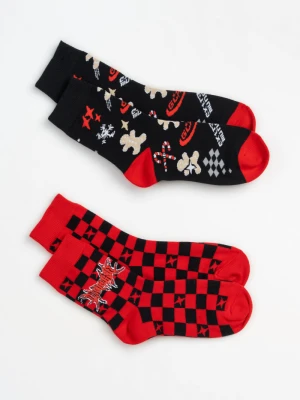 Wielokolorowe skarpety z motywem świątecznym 2-PAK Reporter