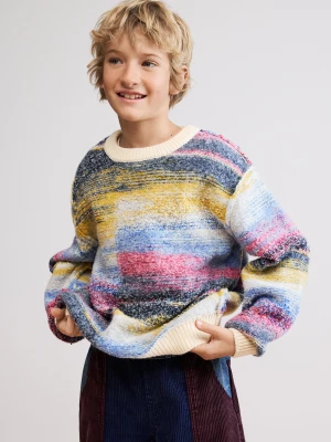 Wielokolorowy melanżowy sweter Desigual
