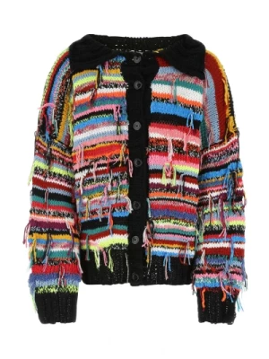 Wielokolorowy sweter szydełkowy Cavia