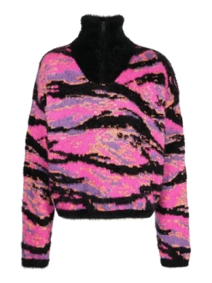 Wielokolorowy Sweter z Wzorem Tygrysa ERL