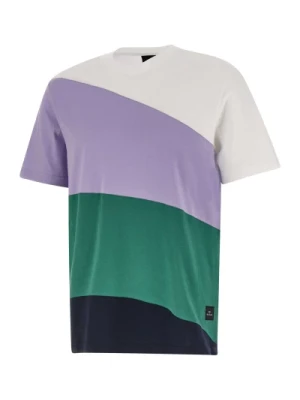 Wielokolorowy T-shirt z Blokowym Wzorem Paul Smith