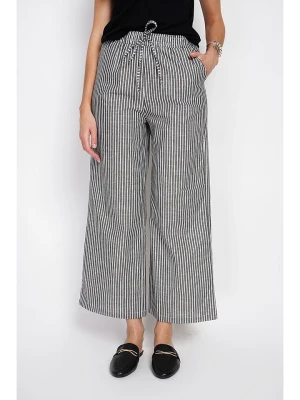 William de Faye Spodnie w kolorze antracytowo-białym rozmiar: 40
