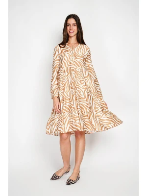 William de Faye Sukienka w kolorze beżowo-białym rozmiar: 40
