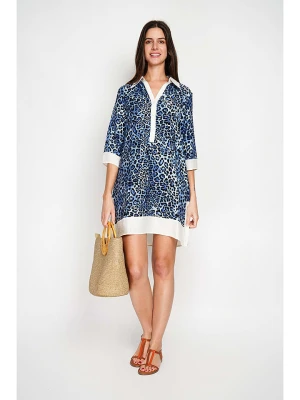 William de Faye Sukienka w kolorze biało-granatowym rozmiar: 36