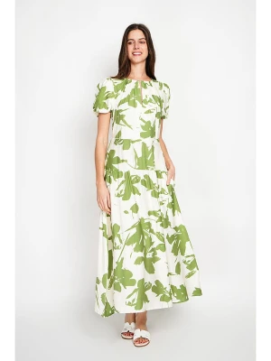 William de Faye Sukienka w kolorze biało-zielonym rozmiar: 38