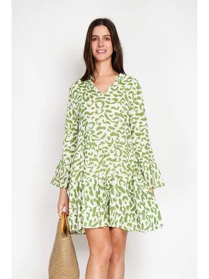 William de Faye Sukienka w kolorze biało-zielonym rozmiar: 38
