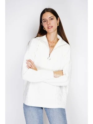 William de Faye Sweter w kolorze białym rozmiar: 36