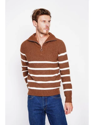 William de Faye Sweter w kolorze brązowo-białym rozmiar: 44