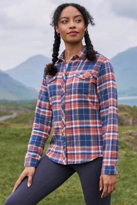 Willow Brushed - koszula flanelowa damska - Navy Mountain Warehouse