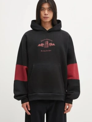 Willy Chavarria bluza bawełniana Casa De Chavarria męska kolor czarny z kapturem wzorzysta WCJSY0096-001