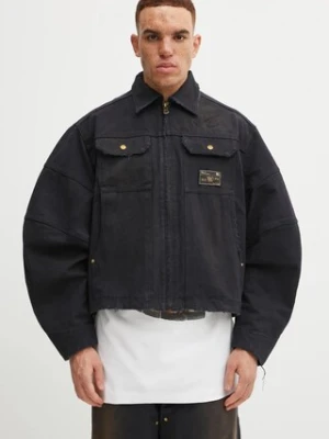 Willy Chavarria kurtka jeansowa Stockton Work Jacket kolor czarny przejściowa oversize WCJKT0033-001