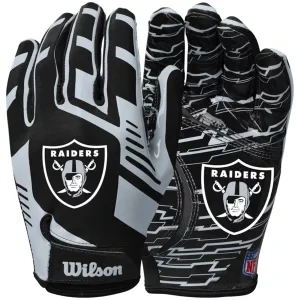 Wilson NFL Stretch Fit Receivers Gloves WTF9326LV, Męskie, Czarne, rękawiczki, poliester, rozmiar: One size