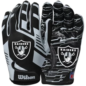 Wilson NFL Stretch Fit Receivers Gloves WTF9326LV, Męskie, Czarne, rękawiczki, poliester, rozmiar: One size