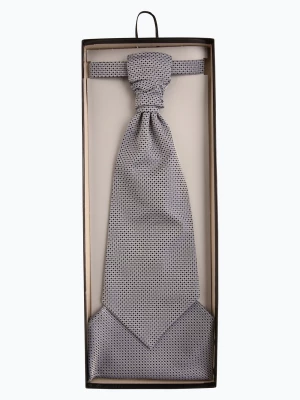 Wilvorst Krawat i poszetka Mężczyźni Regular Fit Sztuczne włókno niebieski wzorzysty,