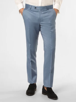 Wilvorst Męskie spodnie od garnituru modułowego Mężczyźni Slim Fit niebieski wypukły wzór tkaniny,