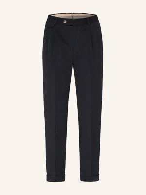 Windsor. Chinosy Sapo Shaped Fit blau GRANATOWY