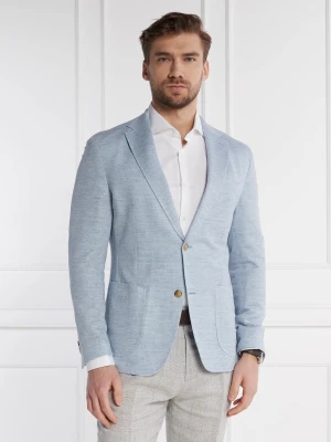 Windsor Lniana marynarka 13 Giro-J35 | Shaped fit błękitny