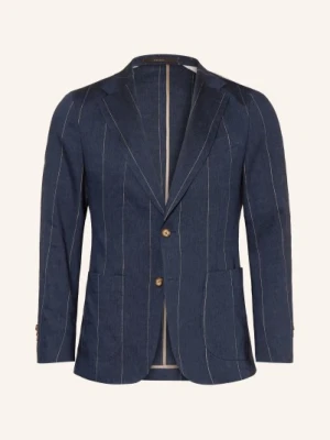 Windsor. Marynarka Giorno O Kroju Extra Slim Fit Z Lnu blau