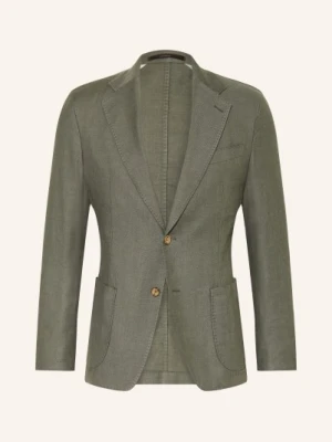 Windsor. Marynarka Giro O Kroju Slim Fit Z Lnu gruen