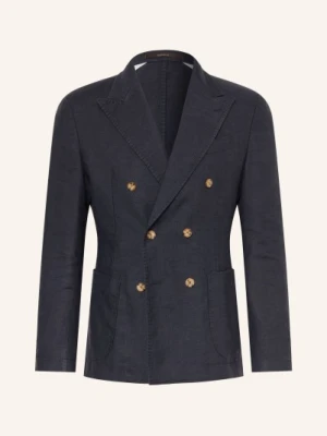 Windsor. Marynarka Salino Shaped Fit Z Lnu blau