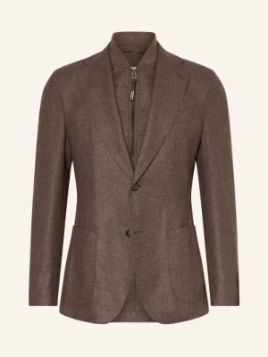 Windsor. Marynarka Trient O Dopasowanym Kroju Z Odpinanym Kołnierzem braun