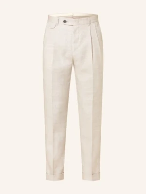 Windsor. Spodnie Do Garnituru Sapo Slim Fit Z Lnu beige