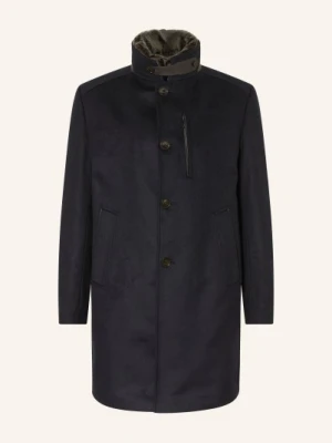 Windsor. Wełniany Płaszcz rivano3 Z Odpinanym Kołnierzem blau