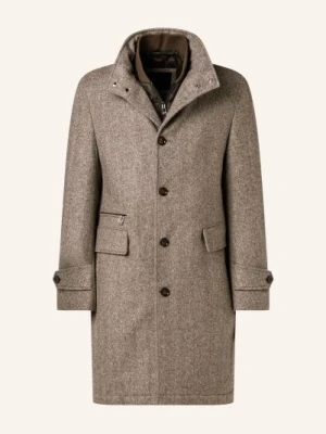 Windsor. Wełniany Płaszcz Z Odpinanym Kołnierzem braun