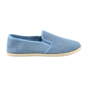 Wishot Espadryle damskie z brokatem 32-187 niebieskie