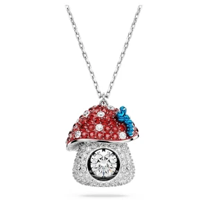 Wisiorek Alice in Wonderland, Grzyb, Czerwony, Powłoka z rodu Swarovski