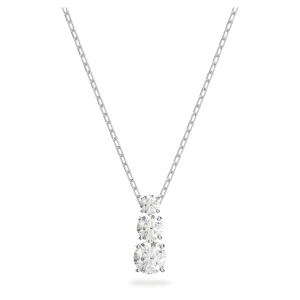 Wisiorek Attract Trilogy, Szlif okrągły, Biały, Powłoka z rodu Swarovski