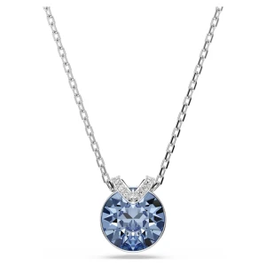 Wisiorek Bella V, Szlif okrągły, Niebieski, Powłoka z rodu Swarovski