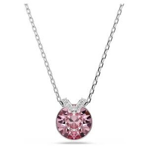 Wisiorek Bella V, Szlif okrągły, Różowy, Powłoka z rodu Swarovski