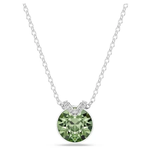 Wisiorek Bella V, Szlif okrągły, Zielony, Powłoka z rodu Swarovski