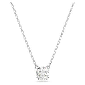 Wisiorek Constella, Szlif okrągły, Biały, Powłoka z rodu Swarovski