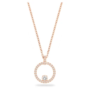 Wisiorek Creativity, Biały, Powłoka w odcieniu różowego złota Swarovski